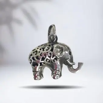 Pingente elefante vazado - Código 658