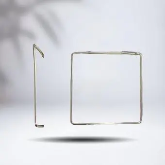 Brinco argola quadrada lisa - Código 681