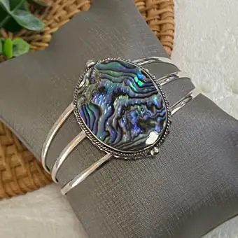 Pulseira bracelete abalone oval