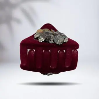 Piranha veludo cristal marsala
