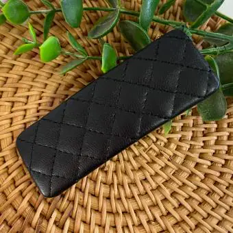 Tictac PU costurado retangular preto