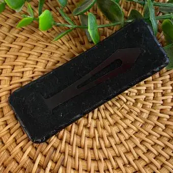 Tictac PU costurado retangular preto