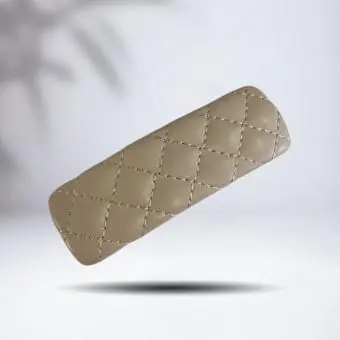 Tictac PU costurado retangular nude - Código 745
