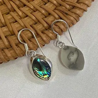 Brinco abalone gota gancho