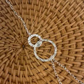 Pulseira 2 elos martelados vazados