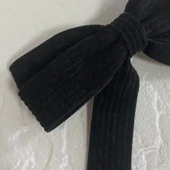 Presilha laço cotele veludo preto