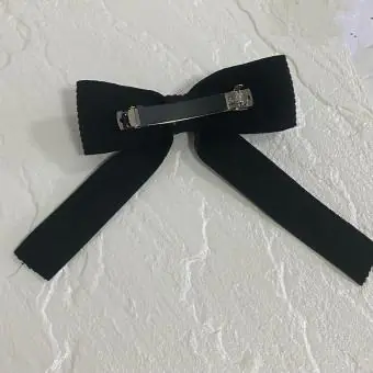 Presilha laço cotele veludo preto