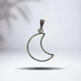 Pingente meia lua vazada